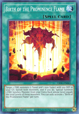 Birth of the Prominence Flame [LIOV-EN063] Common - Card Brawlers | Quebec | Canada | Yu-Gi-Oh!