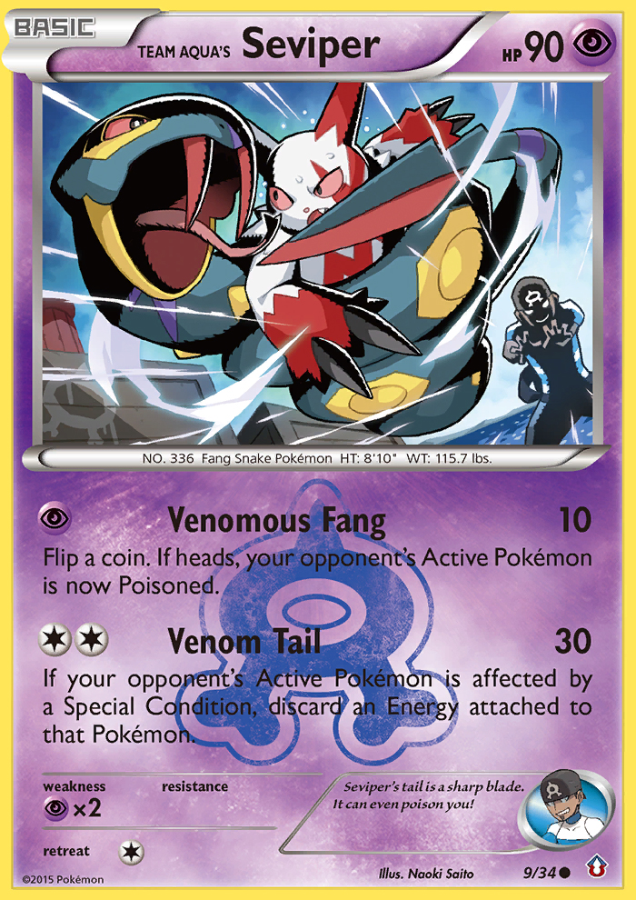 Team Aqua's Seviper (9/34) [XY: Double Crisis] - Card Brawlers | Quebec | Canada | Yu-Gi-Oh!