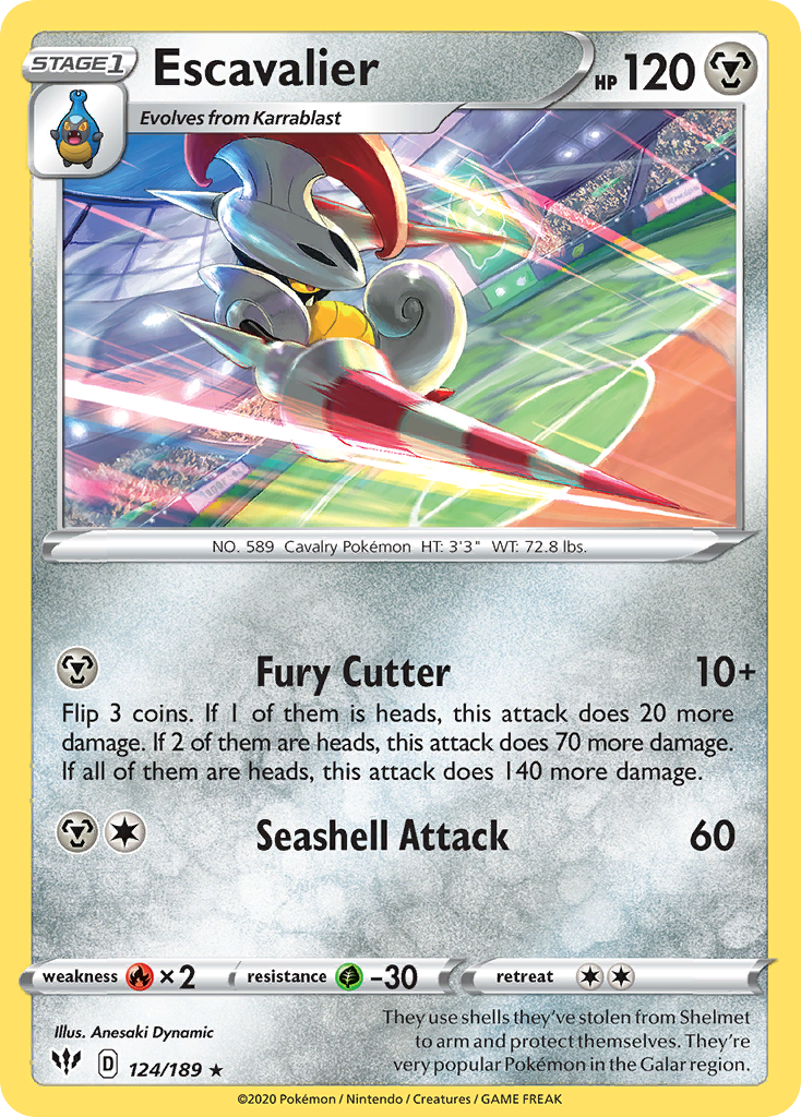Escavalier (124/189) [Sword & Shield: Darkness Ablaze] - Card Brawlers | Quebec | Canada | Yu-Gi-Oh!