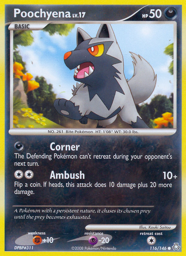 Poochyena (116/146) [Diamond & Pearl: Legends Awakened] - Card Brawlers | Quebec | Canada | Yu-Gi-Oh!