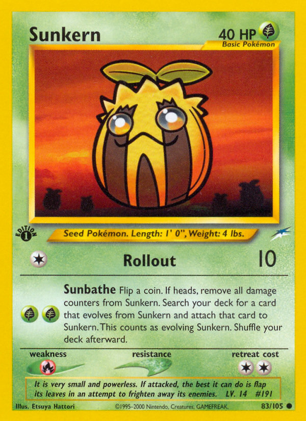 Sunkern (83/105) [Neo Destiny 1st Edition] - Card Brawlers | Quebec | Canada | Yu-Gi-Oh!