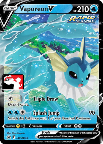 Vaporeon V (SWSH150) [Prize Pack Series One] - Card Brawlers | Quebec | Canada | Yu-Gi-Oh!