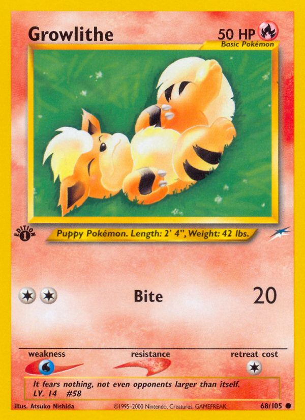 Growlithe (68/105) [Neo Destiny 1st Edition] - Card Brawlers | Quebec | Canada | Yu-Gi-Oh!