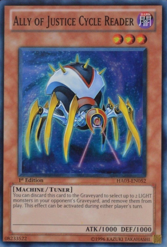 Ally of Justice Cycle Reader [HA03-EN052] Super Rare - Card Brawlers | Quebec | Canada | Yu-Gi-Oh!