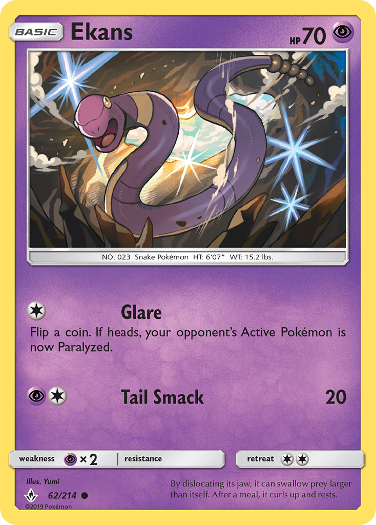 Ekans (62/214) [Sun & Moon: Unbroken Bonds] - Card Brawlers | Quebec | Canada | Yu-Gi-Oh!