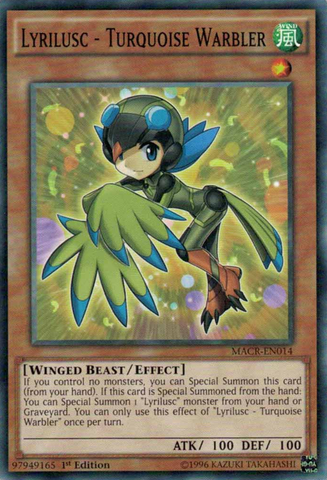 Lyrilusc - Turquoise Warbler [MACR-EN014] Common - Yu-Gi-Oh! - Card Brawlers | Quebec | Canada |