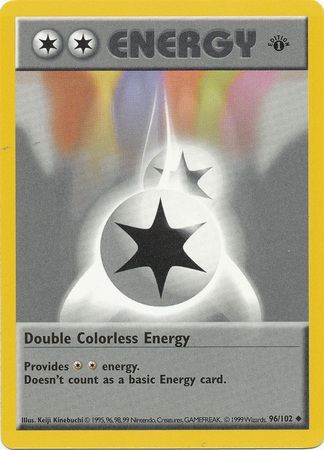 Double Colorless Energy (96/102) (Shadowless) [Base Set 1st Edition] - Card Brawlers | Quebec | Canada | Yu-Gi-Oh!