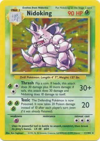 Nidoking (11/102) [Base Set Unlimited] - Card Brawlers | Quebec | Canada | Yu-Gi-Oh!