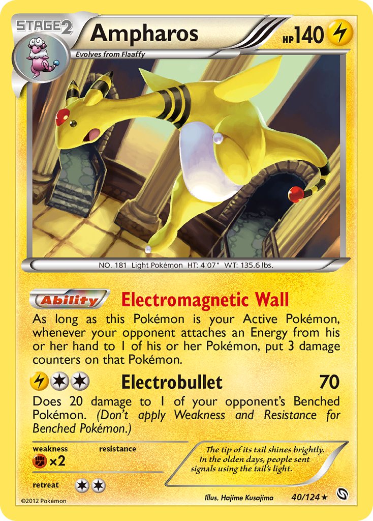 Ampharos (40/124) (Cosmos Holo) (Blister Exclusive) [Black & White: Dragons Exalted] - Card Brawlers | Quebec | Canada | Yu-Gi-Oh!
