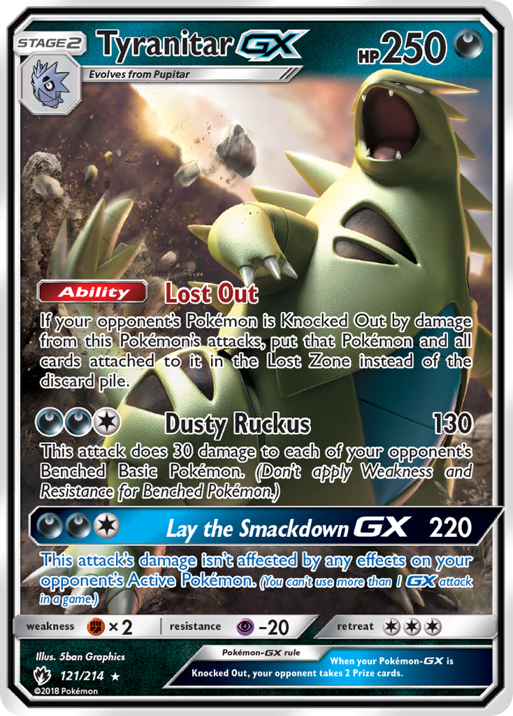 Tyranitar GX (121/214) [Sun & Moon: Lost Thunder] - Card Brawlers | Quebec | Canada | Yu-Gi-Oh!