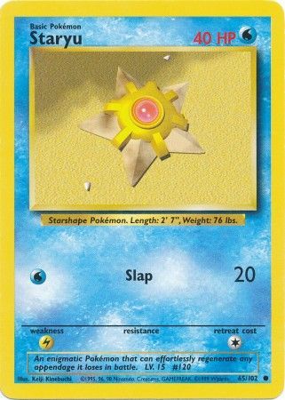 Staryu (65/102) [Base Set Unlimited] - Card Brawlers | Quebec | Canada | Yu-Gi-Oh!