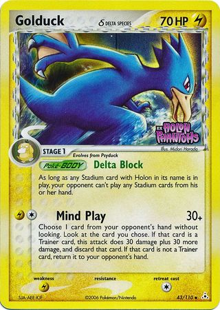 Golduck (43/110) (Delta Species) (Stamped) [EX: Holon Phantoms] - Card Brawlers | Quebec | Canada | Yu-Gi-Oh!