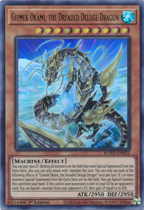 Gizmek Okami, the Dreaded Deluge Dragon [ROTD-EN032] Ultra Rare - Card Brawlers | Quebec | Canada | Yu-Gi-Oh!