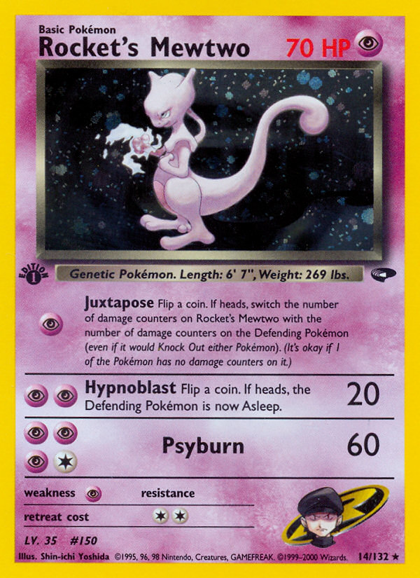 Rocket's Mewtwo (14/132) [Gym Challenge 1st Edition] - Card Brawlers | Quebec | Canada | Yu-Gi-Oh!
