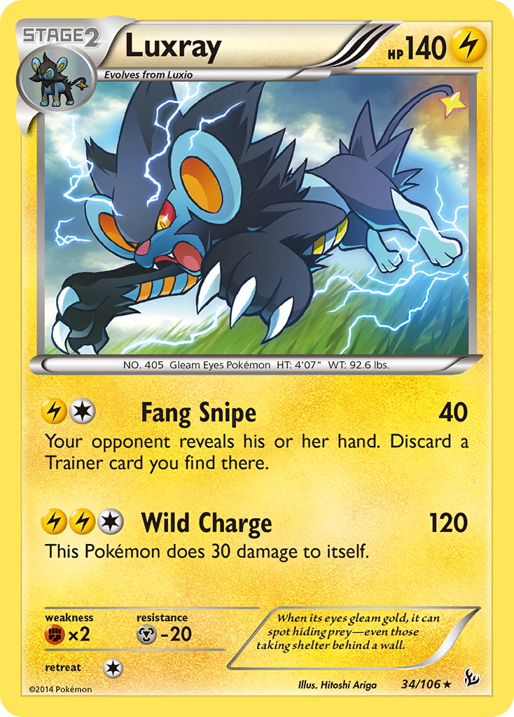 Luxray (34/106) [XY: Flashfire] - Card Brawlers | Quebec | Canada | Yu-Gi-Oh!