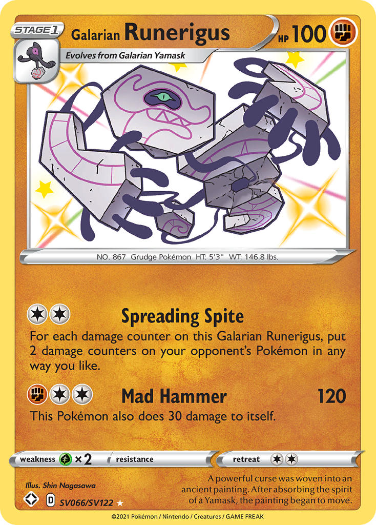 Galarian Runerigus (SV066/SV122) [Sword & Shield: Shining Fates] - Card Brawlers | Quebec | Canada | Yu-Gi-Oh!