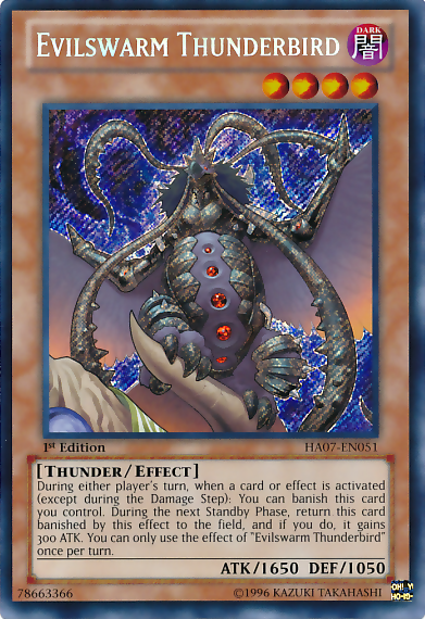 Evilswarm Thunderbird [HA07-EN051] Secret Rare - Card Brawlers | Quebec | Canada | Yu-Gi-Oh!