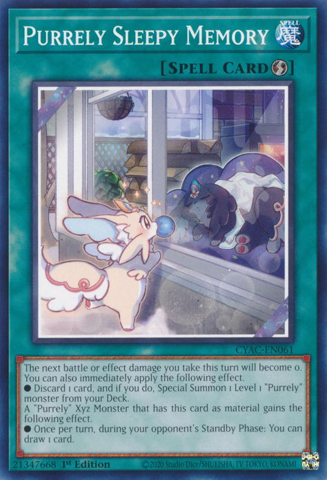 Purrely Sleepy Memory [CYAC-EN061] Common - Card Brawlers | Quebec | Canada | Yu-Gi-Oh!