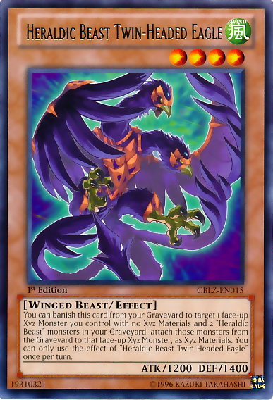 Heraldic Beast Twin-Headed Eagle [CBLZ-EN015] Rare - Card Brawlers | Quebec | Canada | Yu-Gi-Oh!