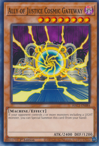 Ally of Justice Cosmic Gateway [HAC1-EN084] Common - Card Brawlers | Quebec | Canada | Yu-Gi-Oh!