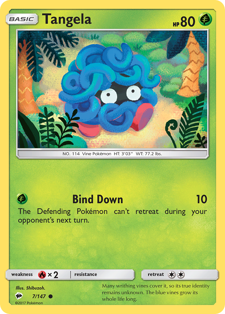 Tangela (7/147) [Sun & Moon: Burning Shadows] - Card Brawlers | Quebec | Canada | Yu-Gi-Oh!