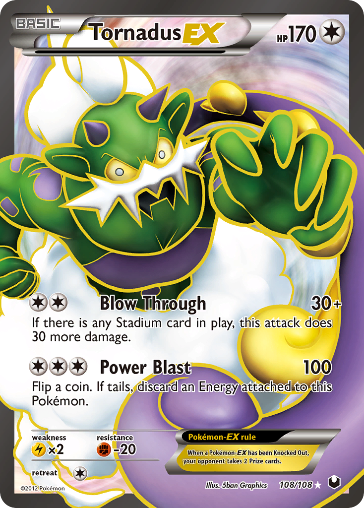 Tornadus EX (108/108) [Black & White: Dark Explorers] - Card Brawlers | Quebec | Canada | Yu-Gi-Oh!