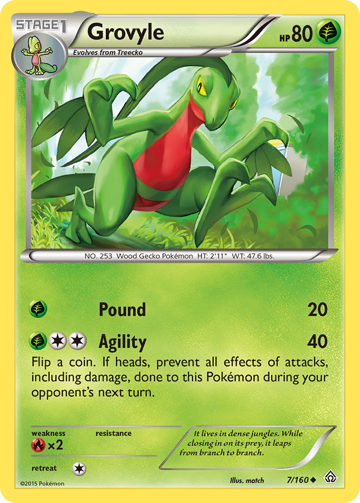 Grovyle (7/160) [XY: Primal Clash] - Card Brawlers | Quebec | Canada | Yu-Gi-Oh!