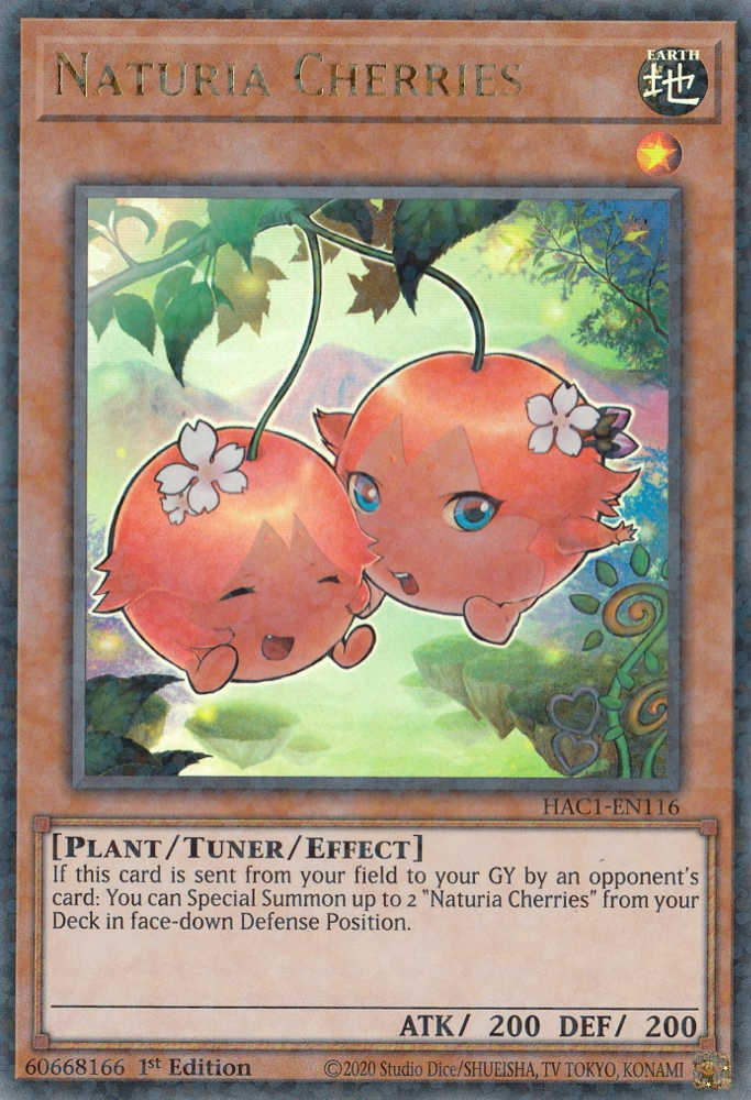 Naturia Cherries (Duel Terminal) [HAC1-EN116] Parallel Rare - Card Brawlers | Quebec | Canada | Yu-Gi-Oh!