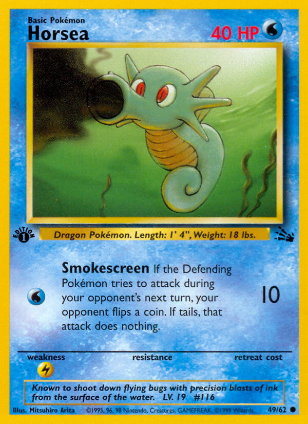 Horsea (49/62) [Fossil 1st Edition] - Card Brawlers | Quebec | Canada | Yu-Gi-Oh!