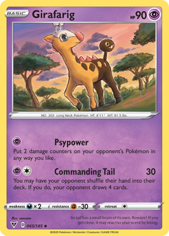 Girafarig (065/185) [Sword & Shield: Vivid Voltage] - Card Brawlers | Quebec | Canada | Yu-Gi-Oh!