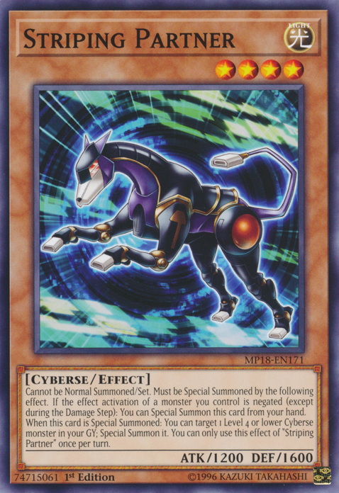 Striping Partner [MP18-EN171] Common - Card Brawlers | Quebec | Canada | Yu-Gi-Oh!