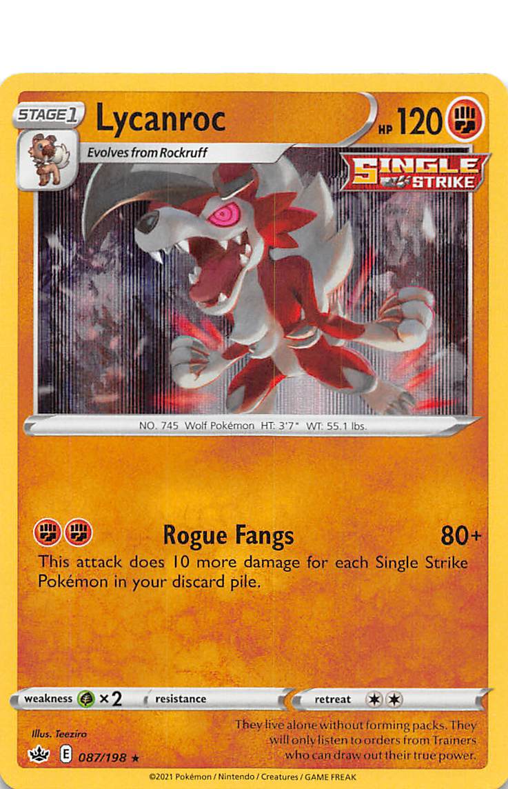 Lycanroc (087/198) [Sword & Shield: Chilling Reign] - Card Brawlers | Quebec | Canada | Yu-Gi-Oh!