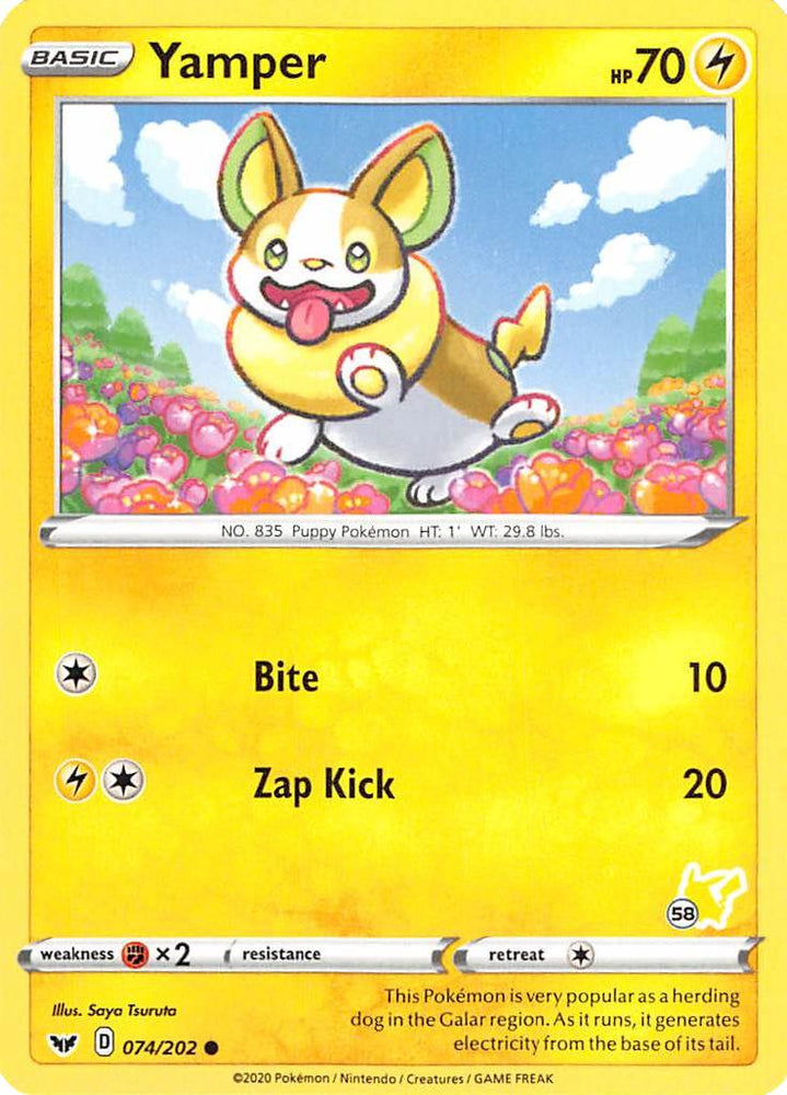 Yamper (074/202) (Pikachu Stamp #58) [Battle Academy 2022] - Card Brawlers | Quebec | Canada | Yu-Gi-Oh!