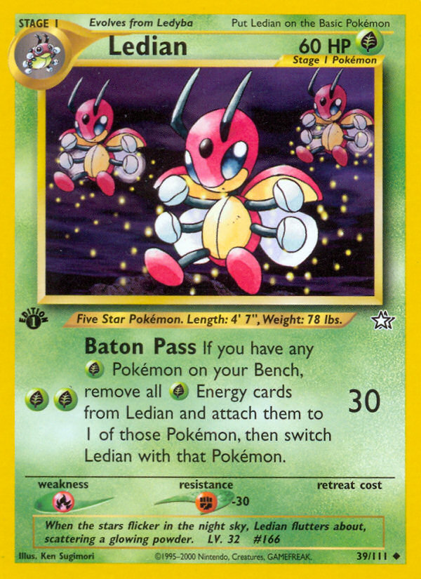 Ledian (39/111) [Neo Genesis 1st Edition] - Card Brawlers | Quebec | Canada | Yu-Gi-Oh!