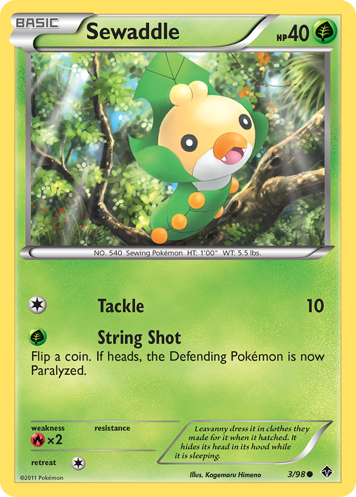 Sewaddle (3/98) [Black & White: Emerging Powers] - Card Brawlers | Quebec | Canada | Yu-Gi-Oh!