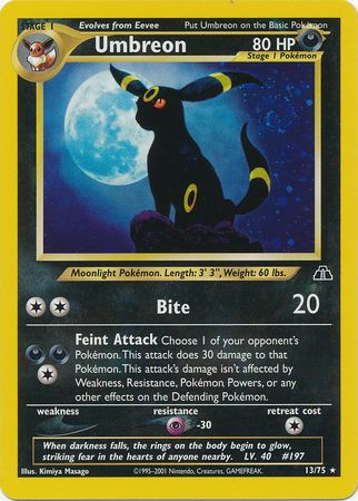 Umbreon (13/75) [Neo Discovery Unlimited] - Card Brawlers | Quebec | Canada | Yu-Gi-Oh!