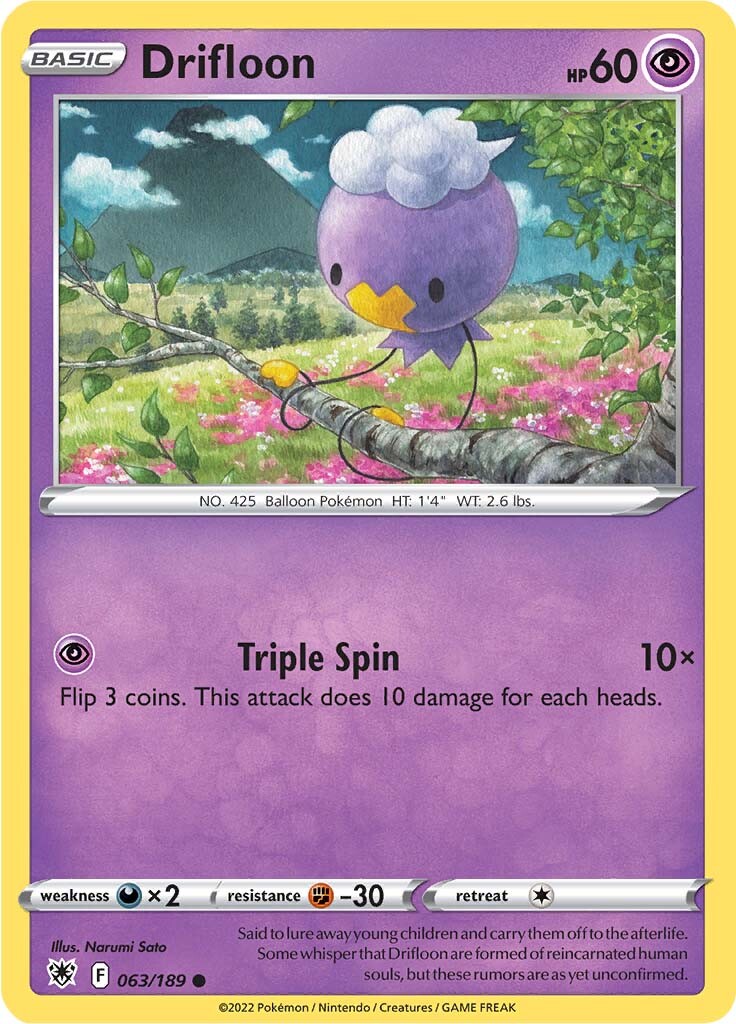 Drifloon (063/189) [Sword & Shield: Astral Radiance] - Card Brawlers | Quebec | Canada | Yu-Gi-Oh!