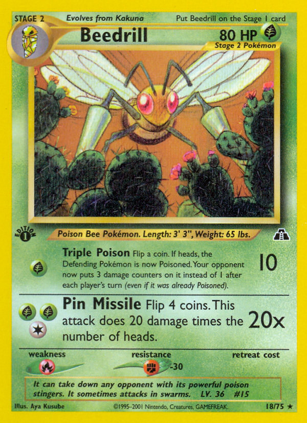 Beedrill (18/75) [Neo Discovery 1st Edition] - Card Brawlers | Quebec | Canada | Yu-Gi-Oh!