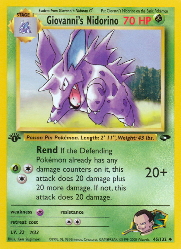 Giovanni's Nidorino (45/132) [Gym Challenge 1st Edition] - Card Brawlers | Quebec | Canada | Yu-Gi-Oh!