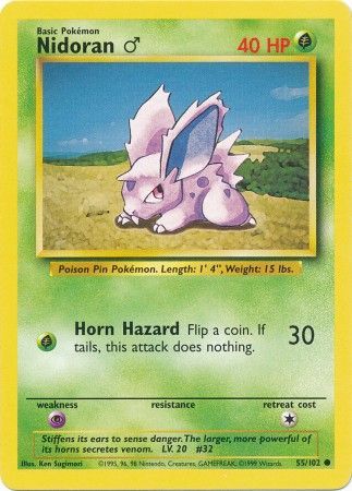 Nidoran (55/102) (Male) [Base Set Unlimited] - Card Brawlers | Quebec | Canada | Yu-Gi-Oh!
