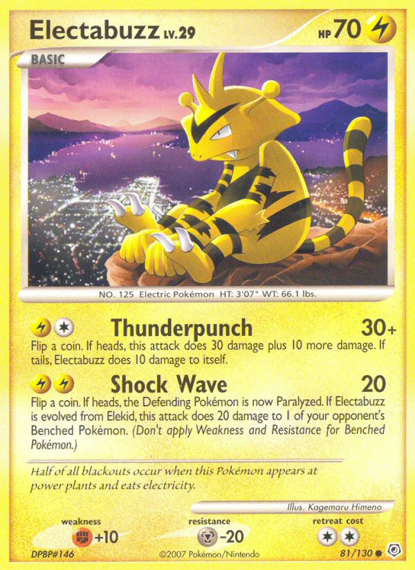 Electabuzz (81/130) [Diamond & Pearl: Base Set] - Card Brawlers | Quebec | Canada | Yu-Gi-Oh!