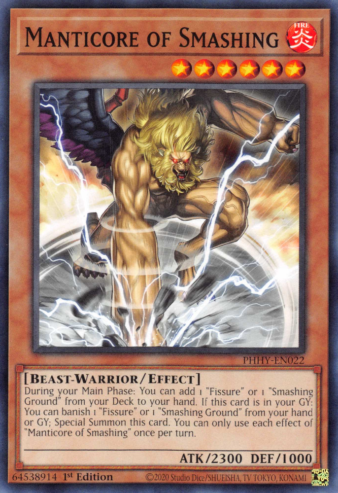 Manticore of Smashing [PHHY-EN022] Common - Card Brawlers | Quebec | Canada | Yu-Gi-Oh!