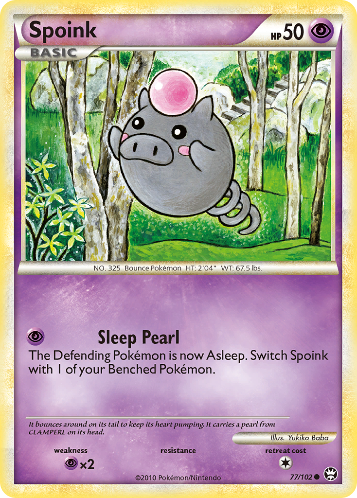 Spoink (77/102) [HeartGold & SoulSilver: Triumphant] - Card Brawlers | Quebec | Canada | Yu-Gi-Oh!