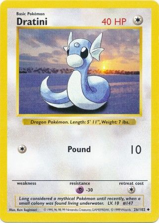 Dratini (26/102) [Base Set Shadowless Unlimited] - Card Brawlers | Quebec | Canada | Yu-Gi-Oh!
