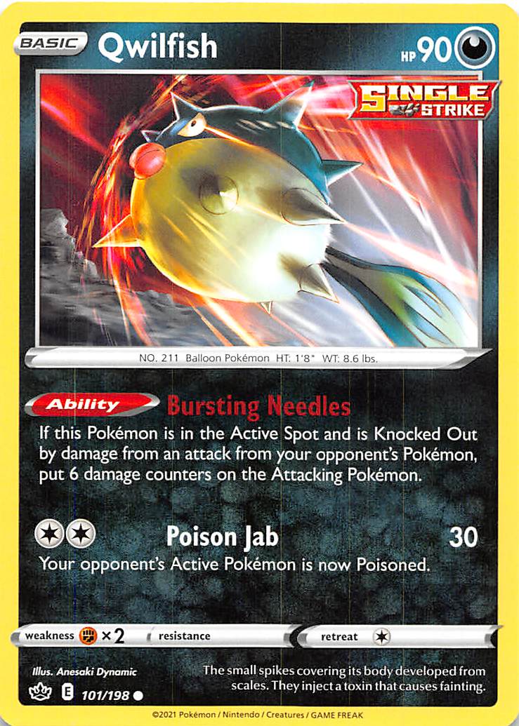 Qwilfish (101/198) [Sword & Shield: Chilling Reign] - Card Brawlers | Quebec | Canada | Yu-Gi-Oh!