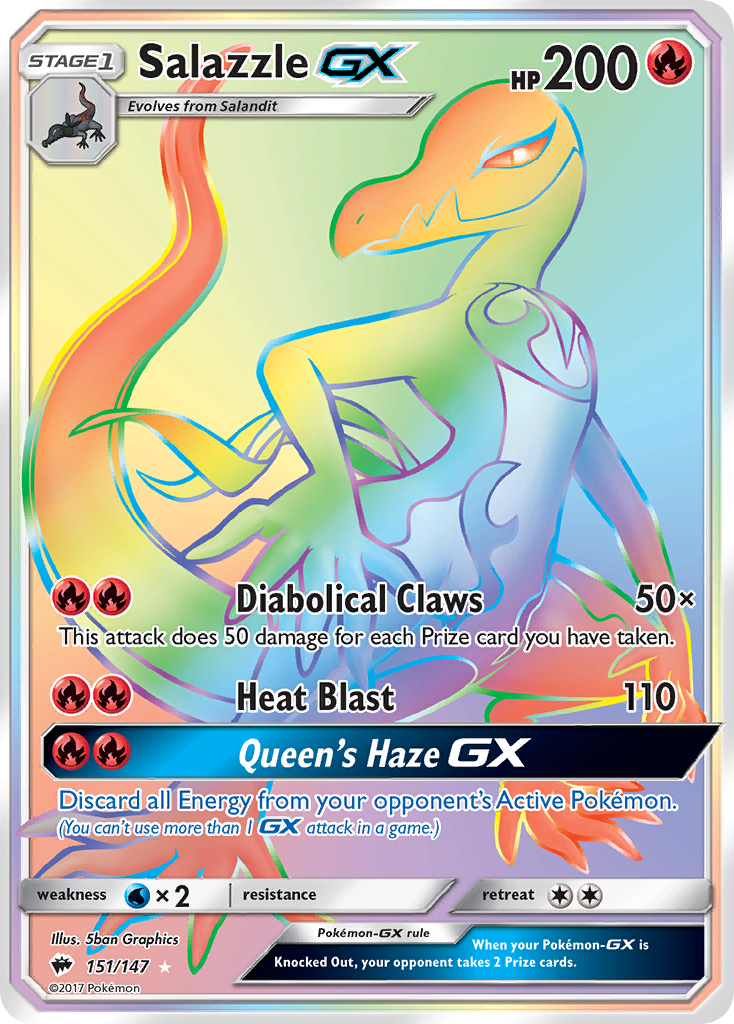Salazzle GX (151/147) [Sun & Moon: Burning Shadows] - Card Brawlers | Quebec | Canada | Yu-Gi-Oh!