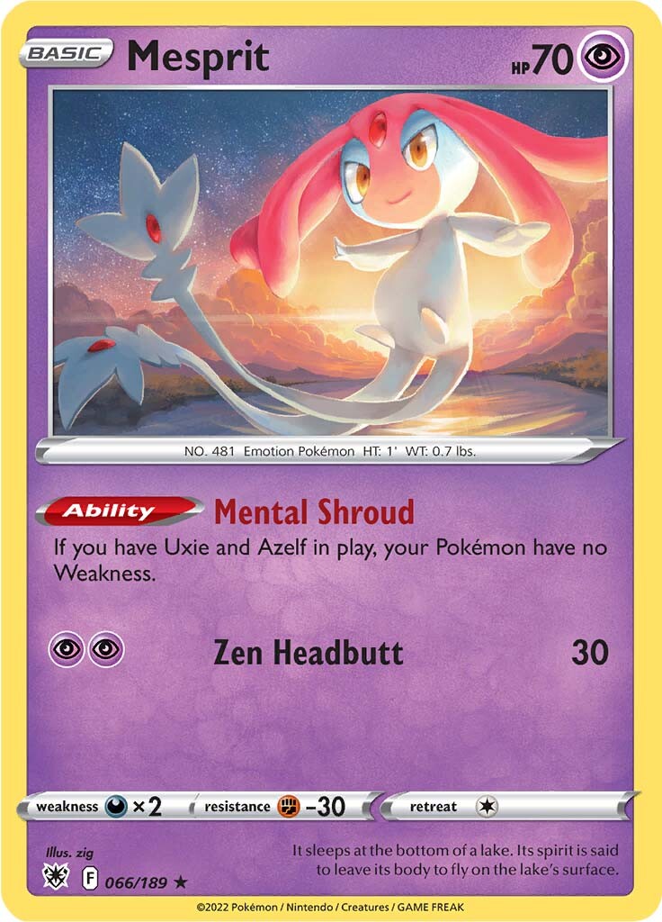 Mesprit (066/189) [Sword & Shield: Astral Radiance] - Card Brawlers | Quebec | Canada | Yu-Gi-Oh!