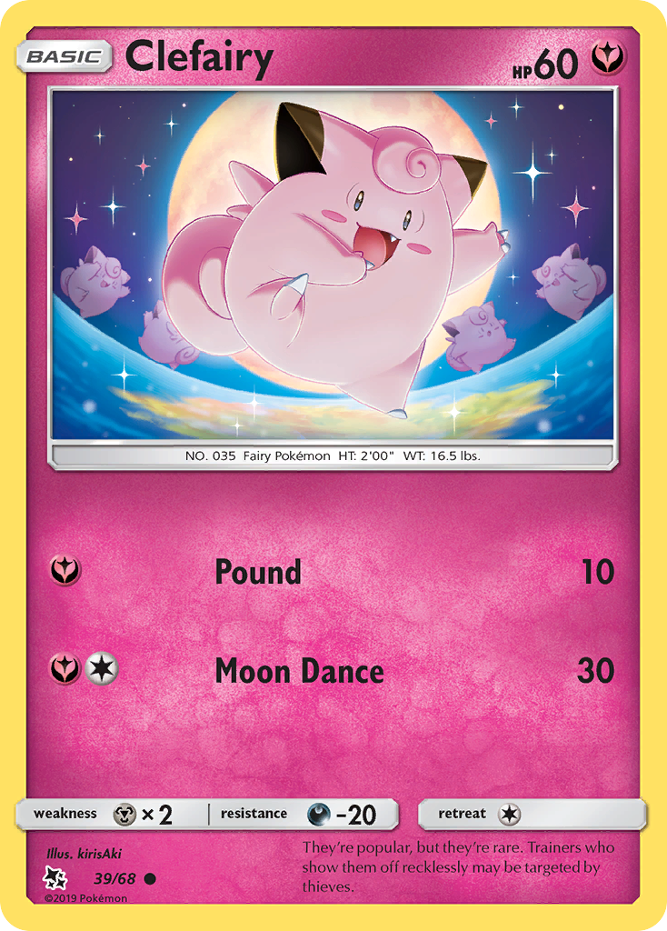 Clefairy (39/68) [Sun & Moon: Hidden Fates] - Card Brawlers | Quebec | Canada | Yu-Gi-Oh!