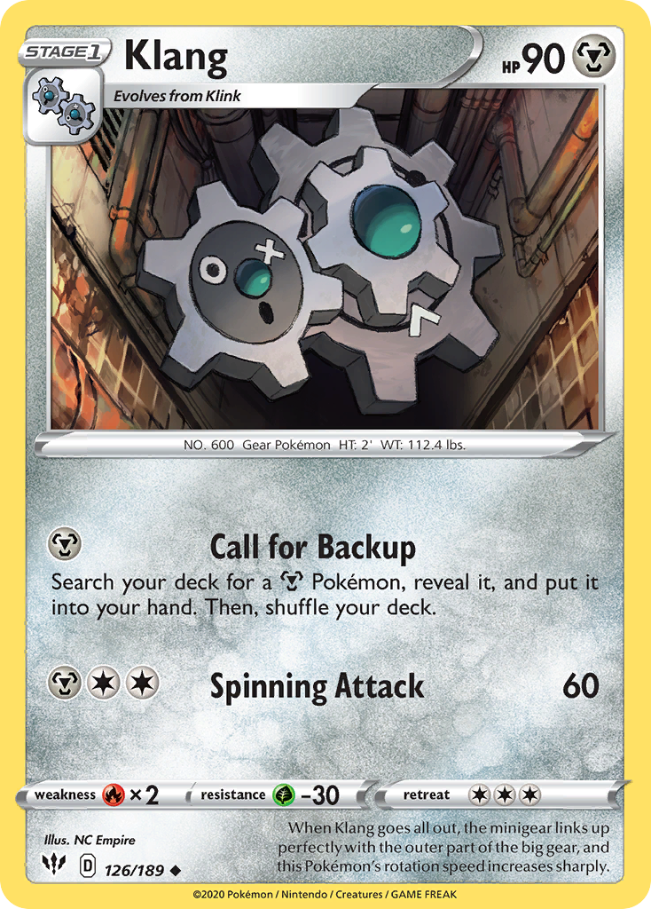 Klang (126/189) [Sword & Shield: Darkness Ablaze] - Card Brawlers | Quebec | Canada | Yu-Gi-Oh!