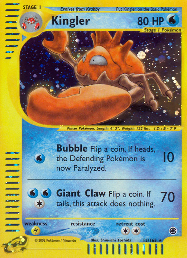 Kingler (15/165) [Expedition: Base Set] - Card Brawlers | Quebec | Canada | Yu-Gi-Oh!